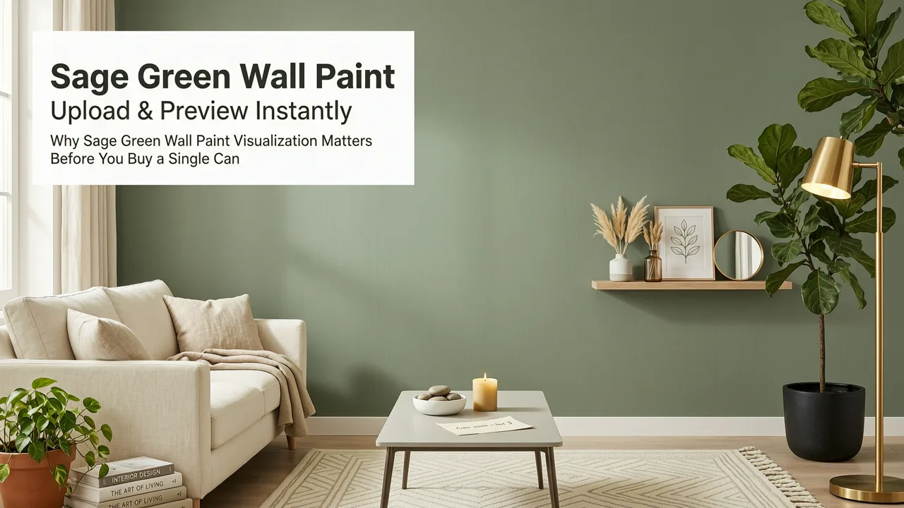 Sage Green Wall Paint Visualization — Upload & Preview Instantly