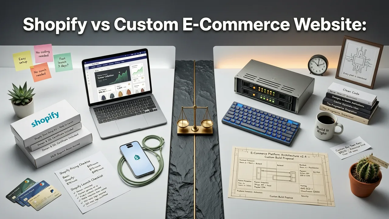 Shopify vs Custom E-Commerce Website: The 2026 Decision That Shapes Your Growth - shopify vs custom e-commerce website