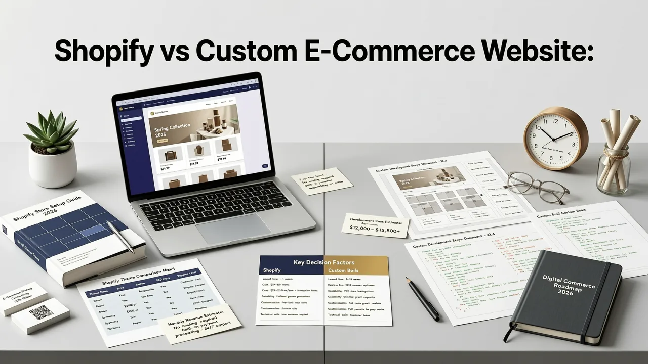 Shopify vs Custom E-Commerce Website: A 2026 Reality Check - shopify vs custom e-commerce website