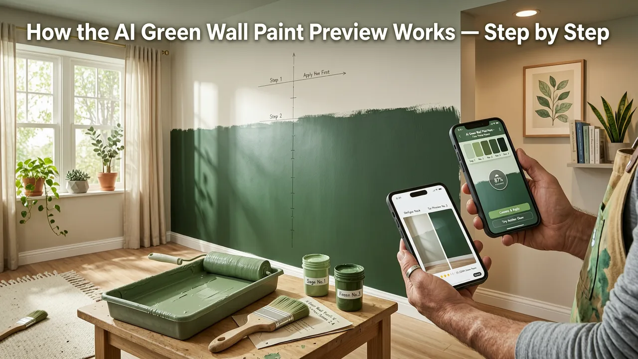 How the AI Green Wall Paint Preview Works — Step by Step - ai green wall paint preview