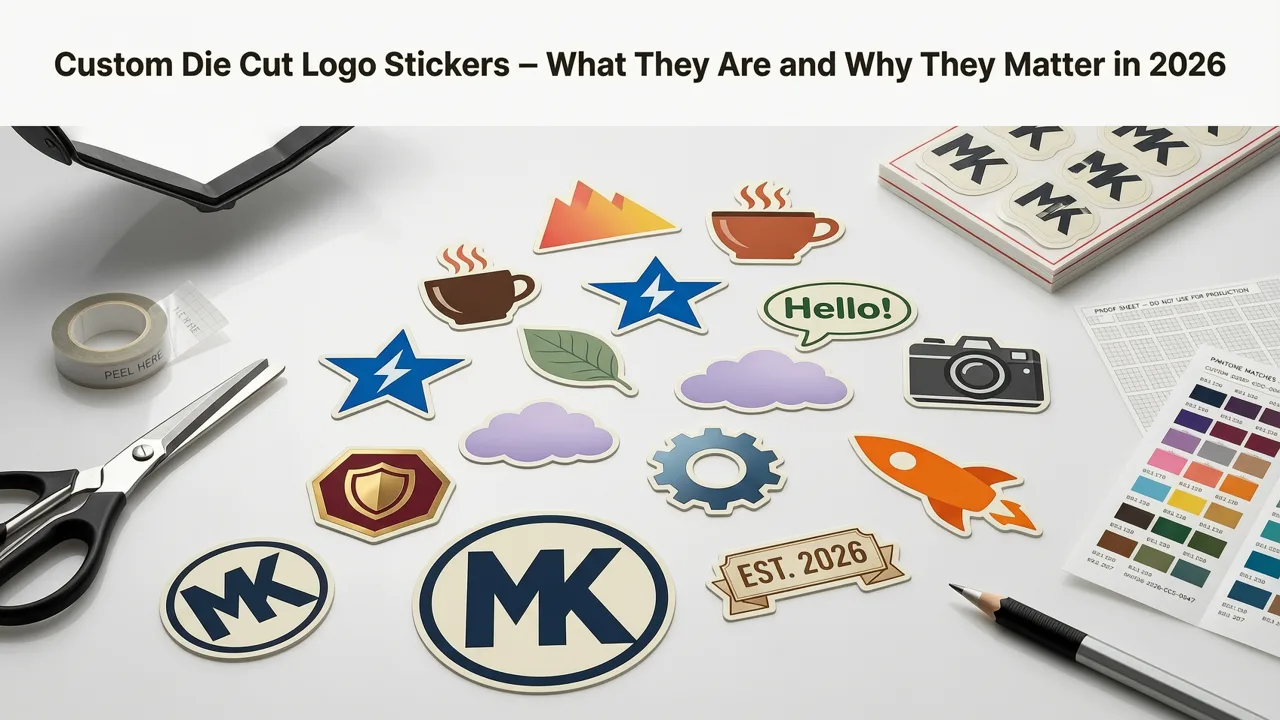 Custom Die Cut Logo Stickers — What They Are and Why They Matter in 2026 - custom die cut logo stickers