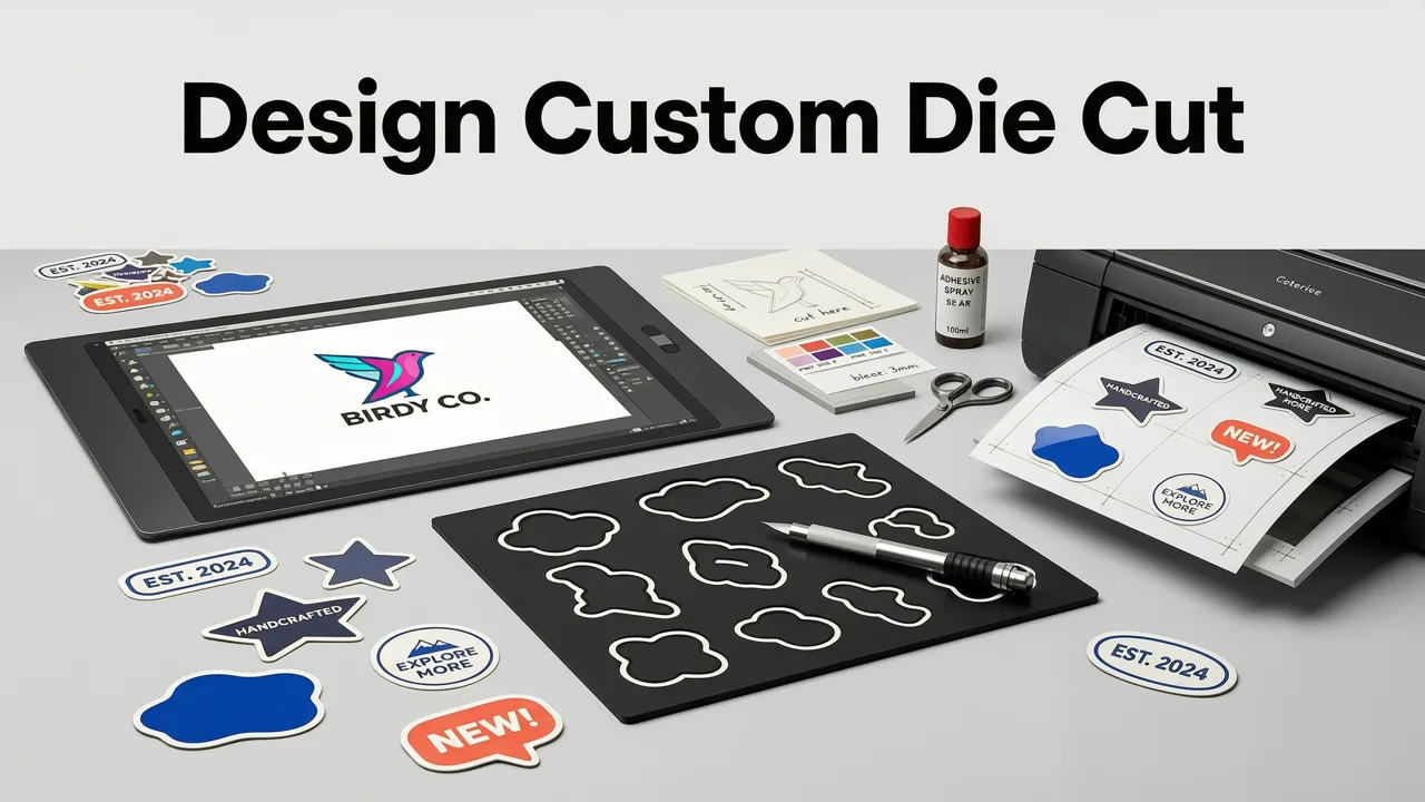 How to Design Custom Die Cut Logo Stickers That Print Cleanly - custom die cut logo stickers