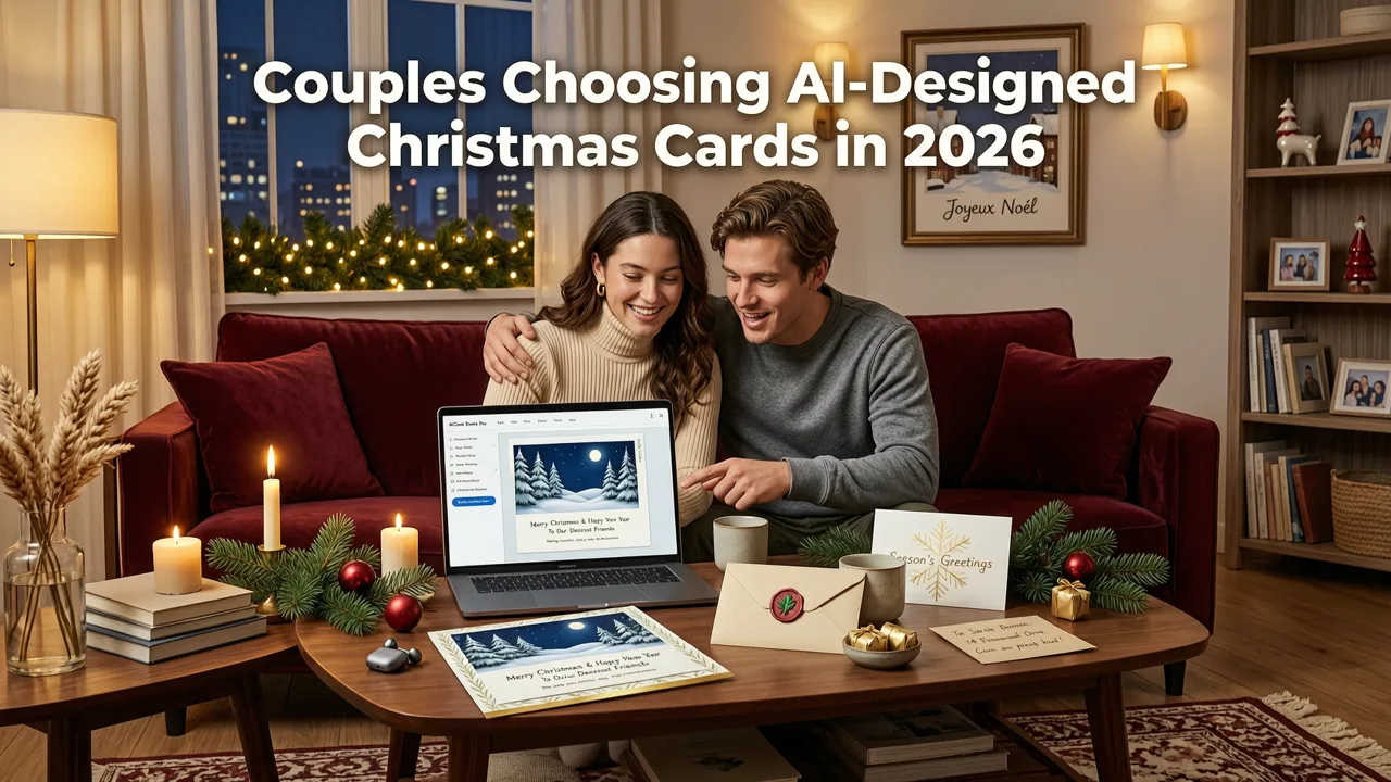 Why Couples Are Choosing AI-Designed Christmas Cards in 2026 - christmas card ideas for couples