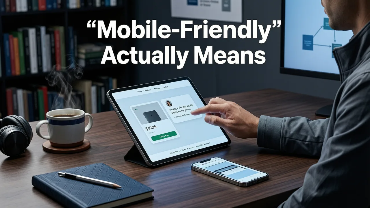 What "Mobile-Friendly" Actually Means in 2026 - mobile-friendly e-commerce website
