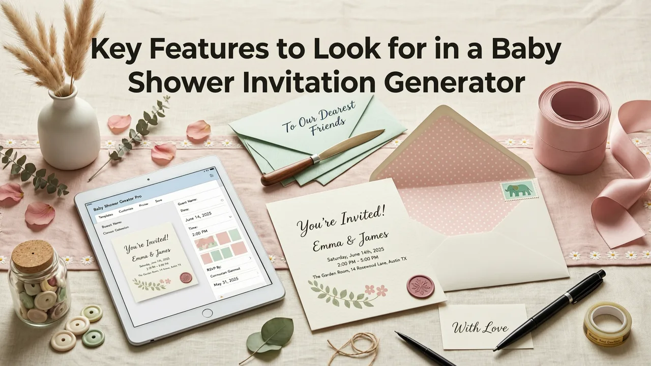 Key Features to Look for in a Baby Shower Invitation Generator - baby shower invitation generator