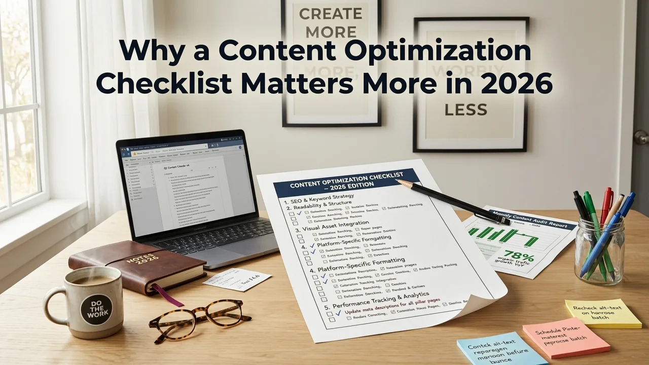 Why a Content Optimization Checklist Matters More in 2026 - content optimization checklist seo