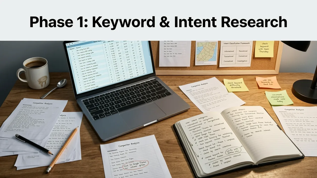 Phase 1: Keyword & Intent Research - content optimization checklist seo