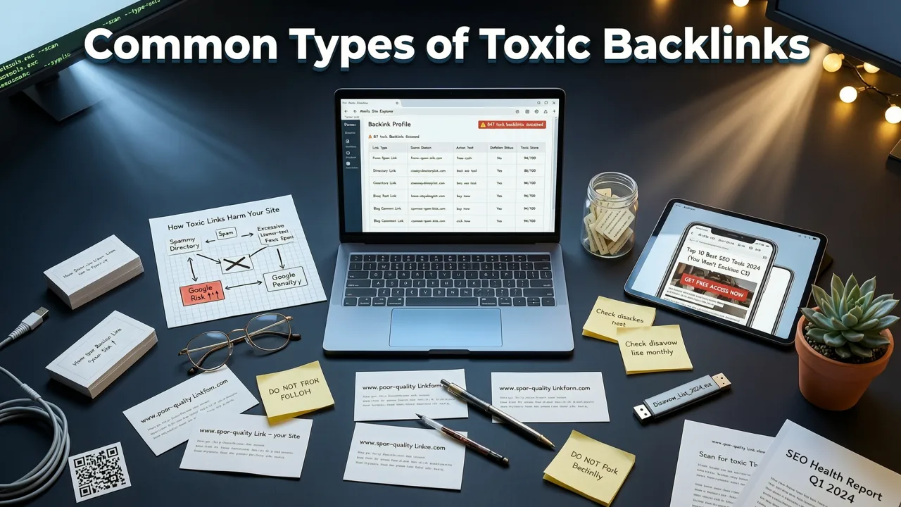 Common Types of Toxic Backlinks - what are toxic backlinks
