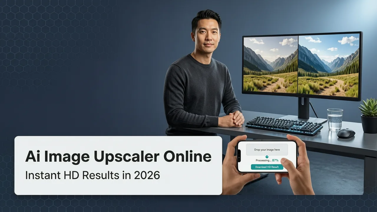 Featured image for AI Image Upscaler Online No Sign Up — Instant HD Results in 2026