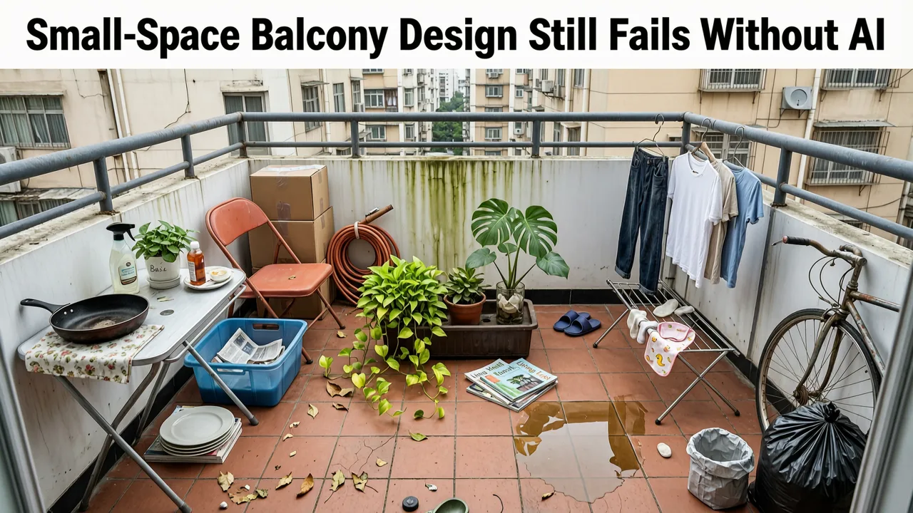 Why Small-Space Balcony Design Still Fails Without AI - balcony garden planner ai