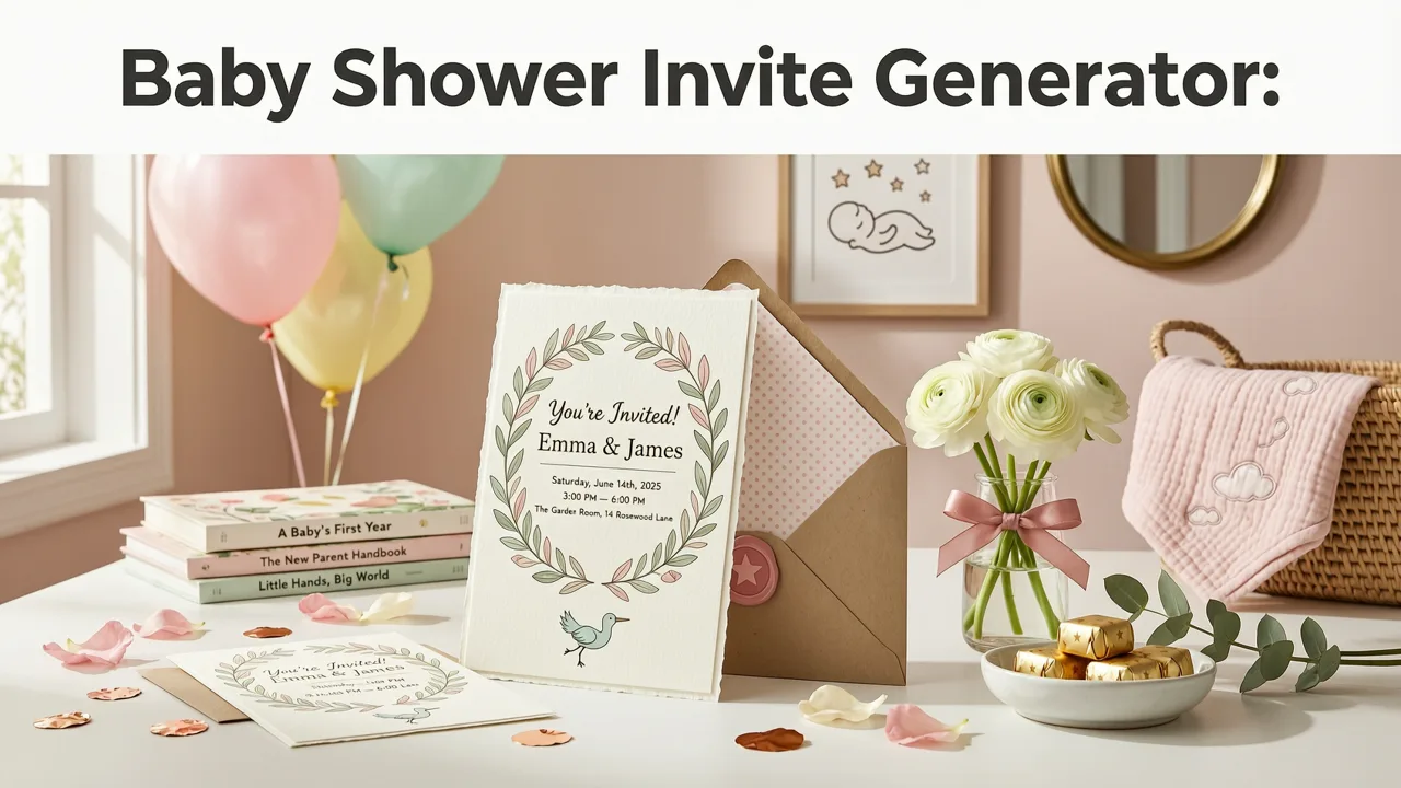 Baby Shower Invite Generator: Design Beautiful Invitations with AI - baby shower invite generator