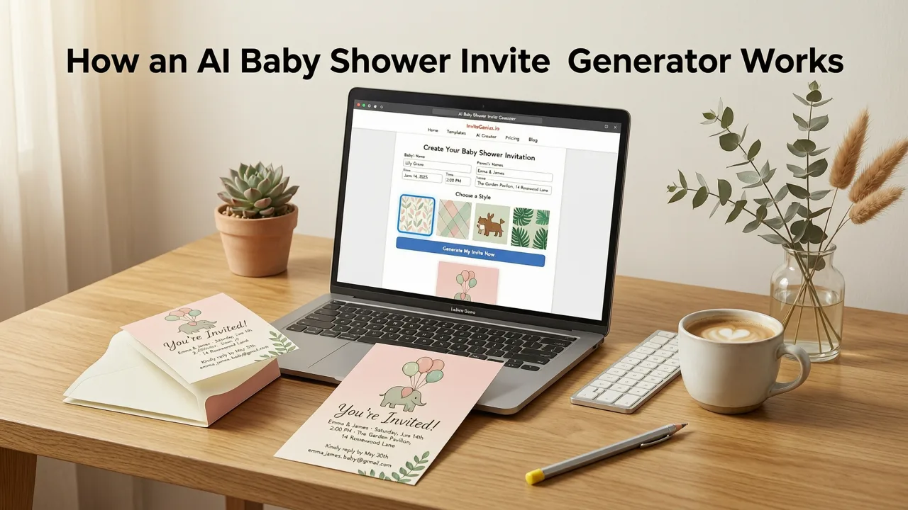 How an AI Baby Shower Invite Generator Works - baby shower invite generator