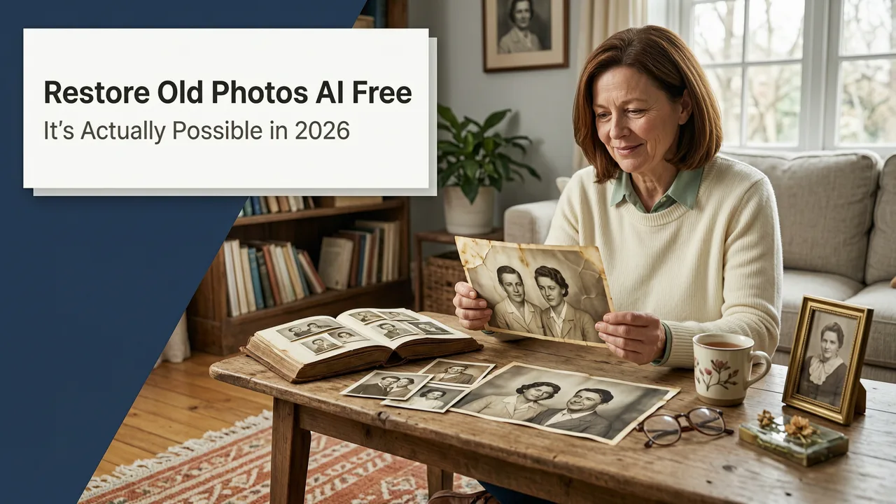 Restore Old Photos AI Free — Upload & Revive Faded Family Pictures