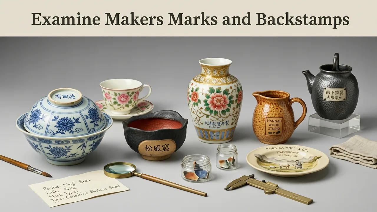 Step 1: Examine the Maker's Marks and Backstamps - how to tell if vintage collectible is authentic