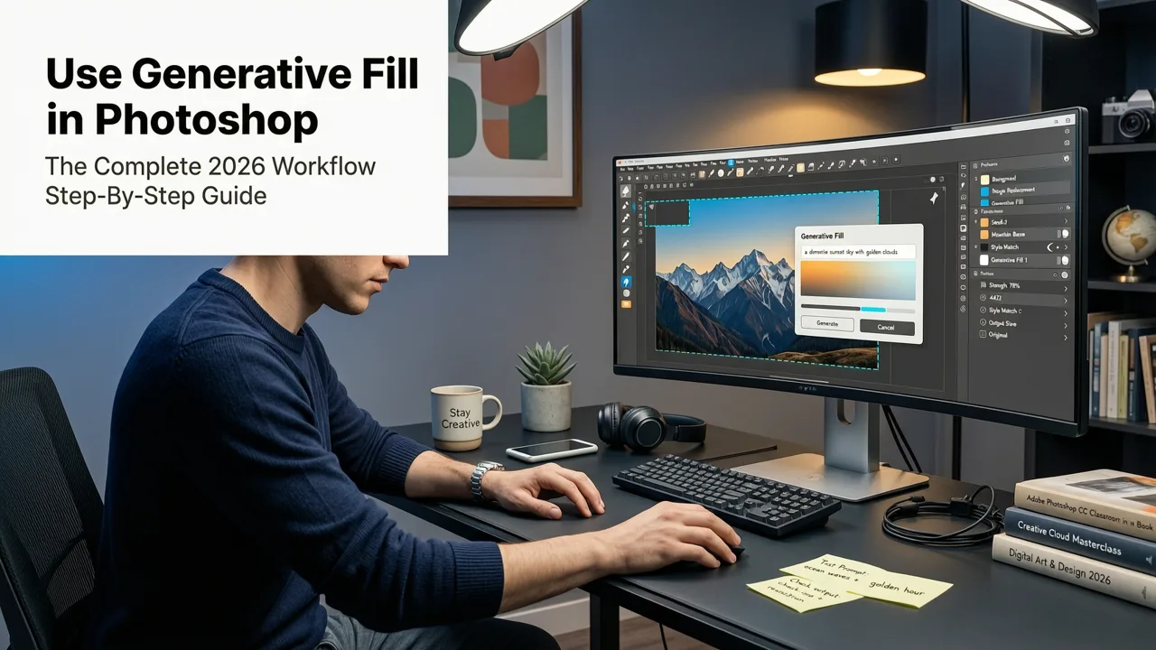 Featured image for How to Use Generative Fill in Photoshop (2026 Step-by-Step Guide)
