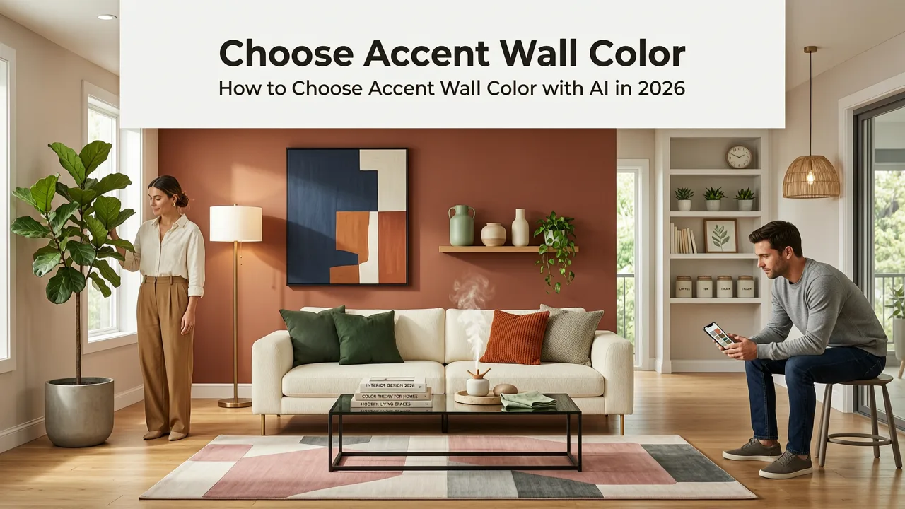 How to Choose Accent Wall Color with AI (Free Visualizer)