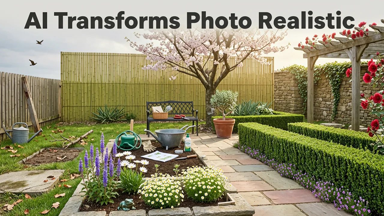 How AI Transforms Your Photo into a Realistic Garden Design - turn photo into garden design