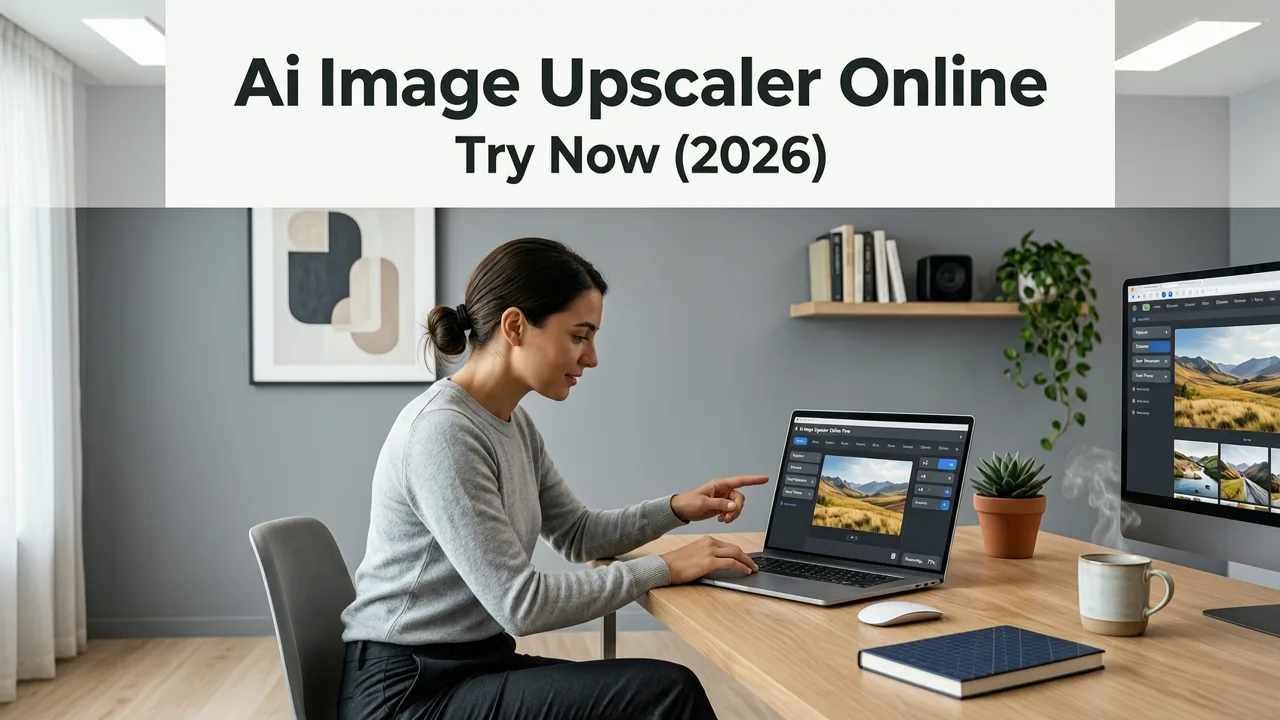 Featured image for AI Image Upscaler Online Free — Try Now (2026)