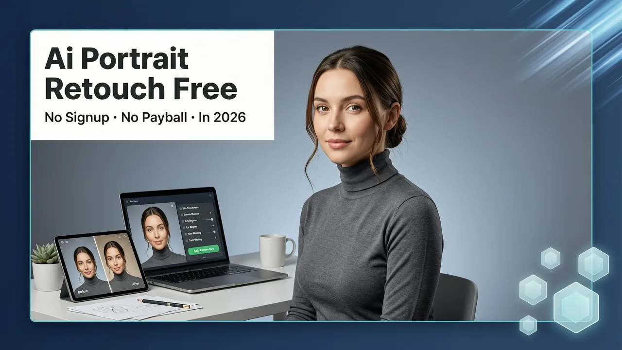 Featured image for AI Portrait Retouch Free: No Signup, No Paywall in 2026