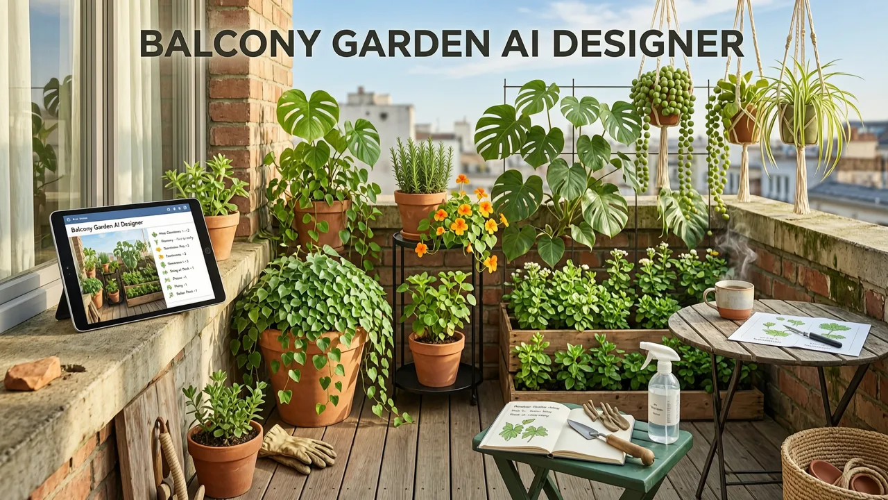 How a Balcony Garden AI Designer Transforms Your Photo into a Plan - balcony garden ai designer