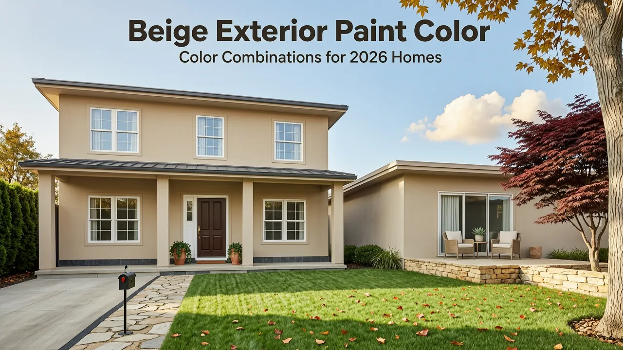 Beige Exterior Paint Color Combinations for 2026 Homes - beige exterior paint color combinations