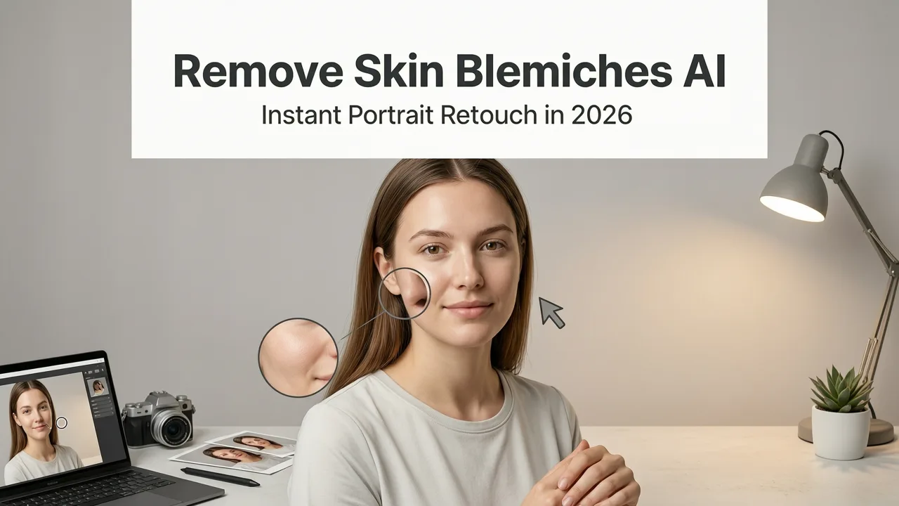 Featured image for Remove Skin Blemishes AI — Instant Portrait Retouch in 2026