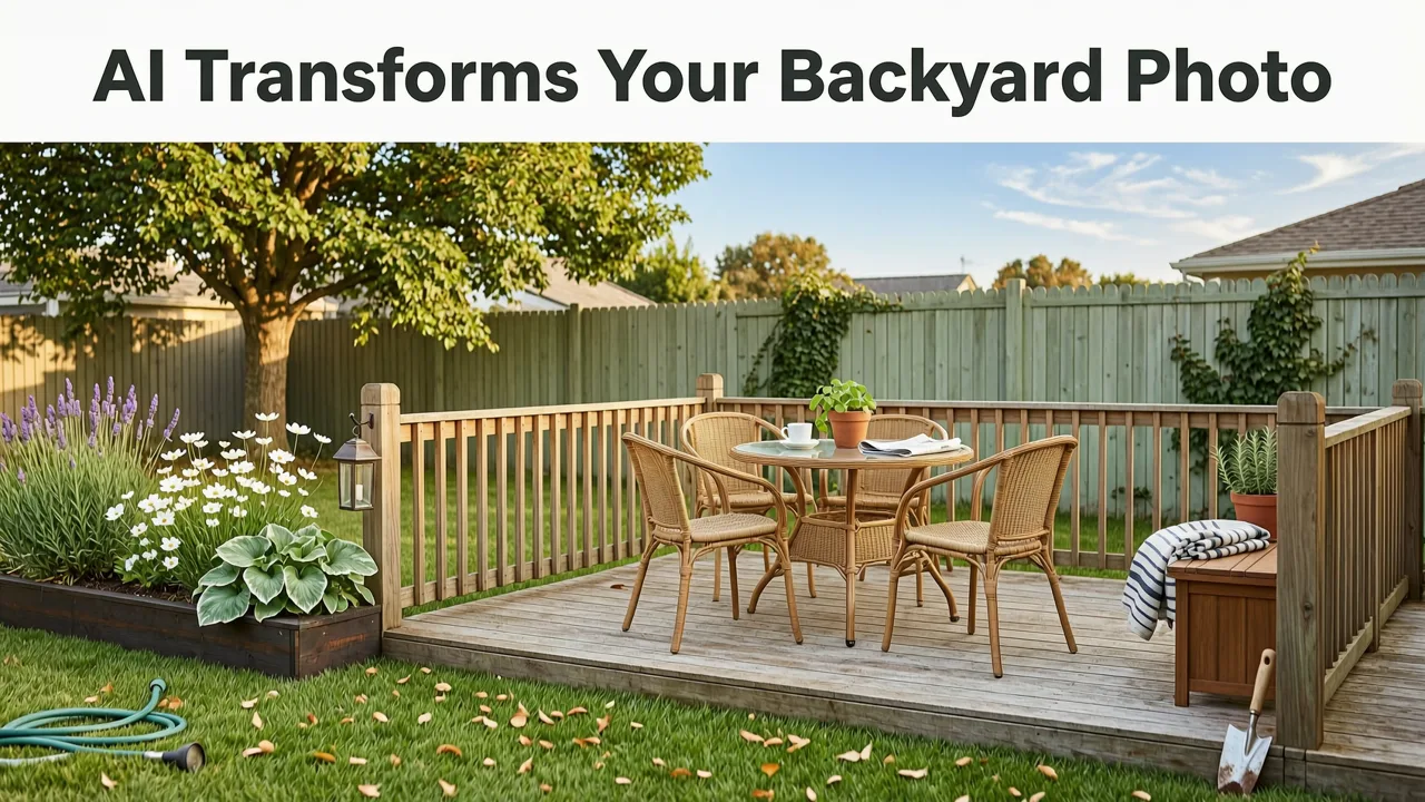 How AI Transforms Your Backyard Photo Into a Realistic Design - backyard design from photo