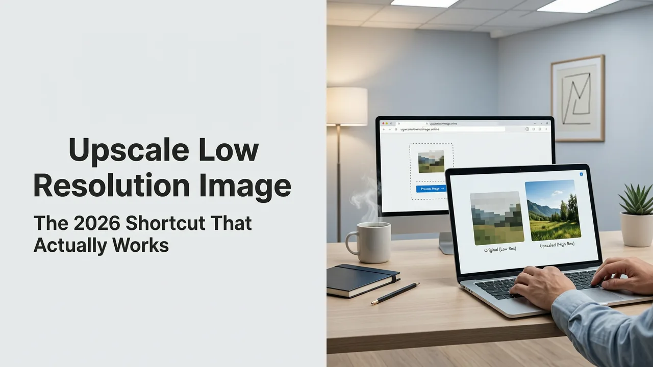 Upscale Low Resolution Image Online — Fast, Free & Clear in 2026