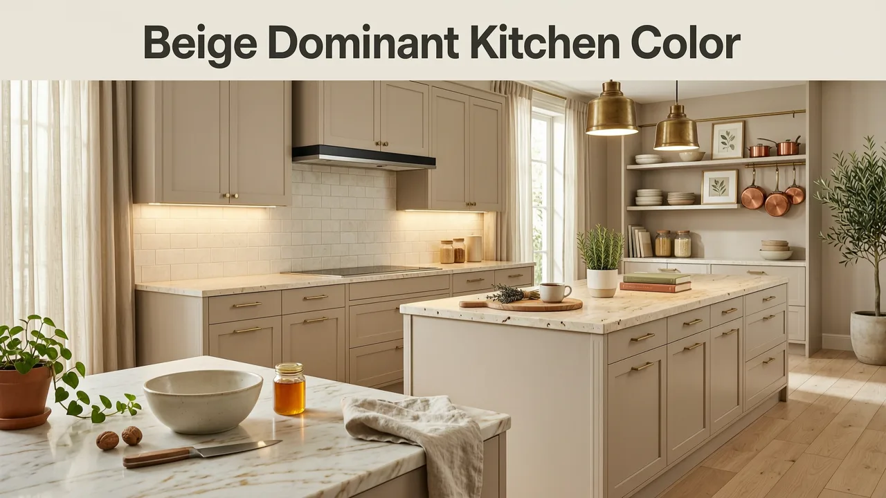 Why Beige Is the Dominant Kitchen Color in 2026 - beige kitchen wall paint trends 2026