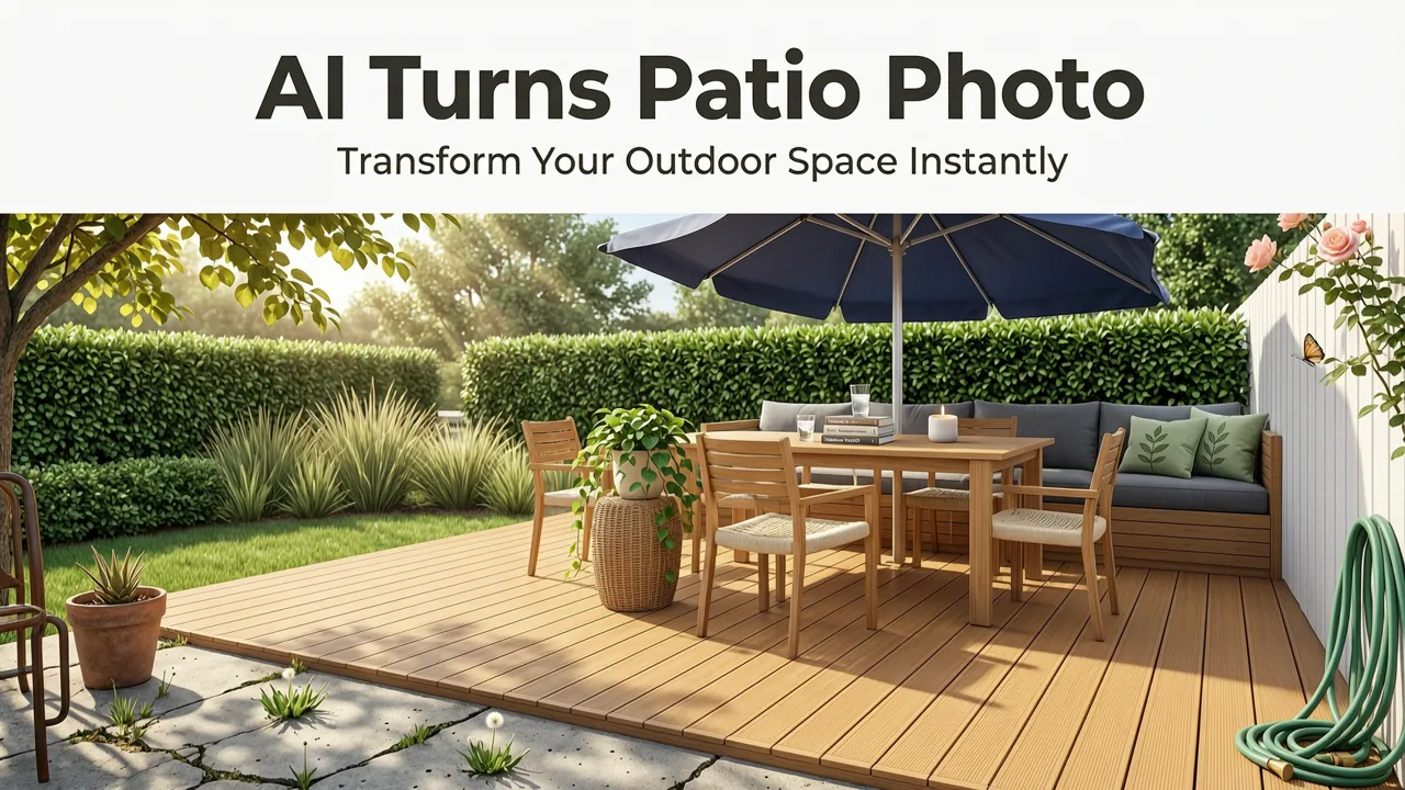 How AI Turns Your Patio Photo into a Realistic Design - patio design from photo