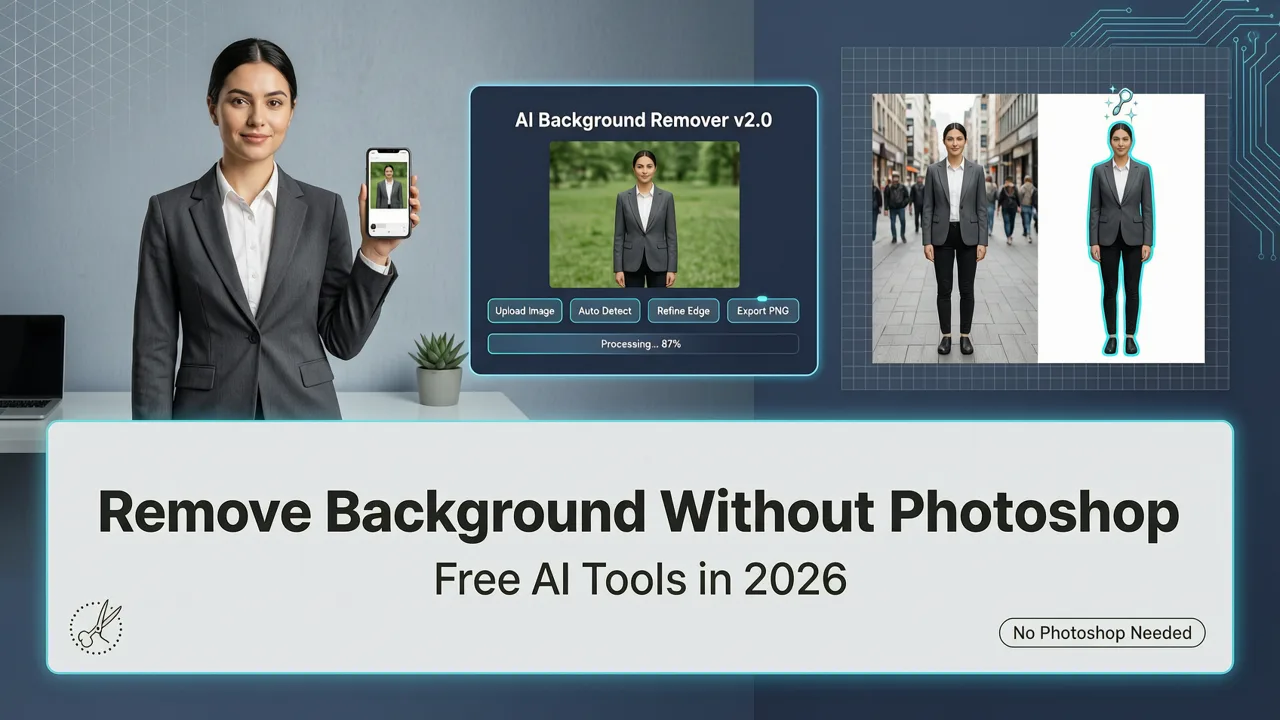 Featured image for Remove Background Without Photoshop — Free AI Tools in 2026