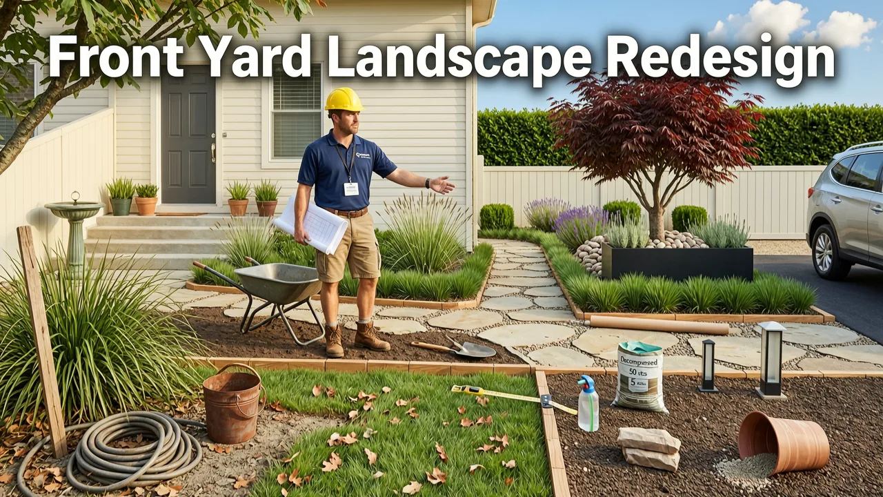 Why a Front Yard Landscape Redesign Needs Visualization First - front yard landscape redesign