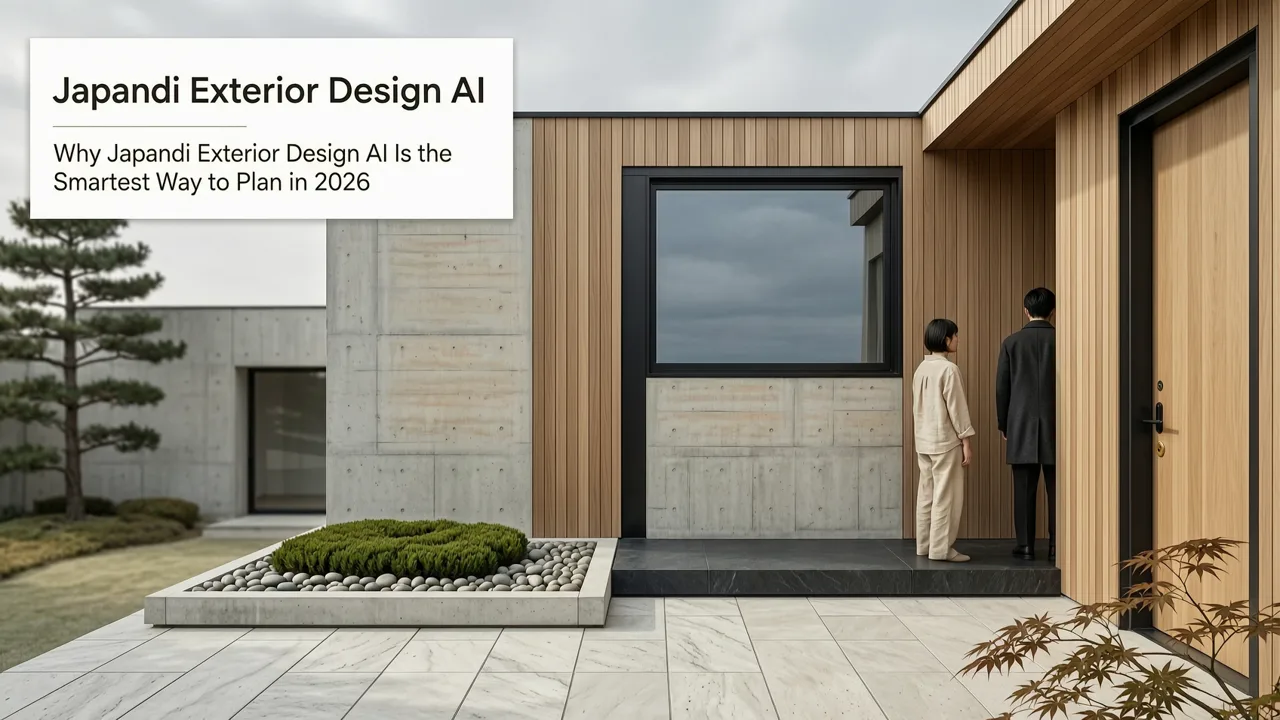 Japandi Exterior Design AI: Visualize Modern Minimal Spaces