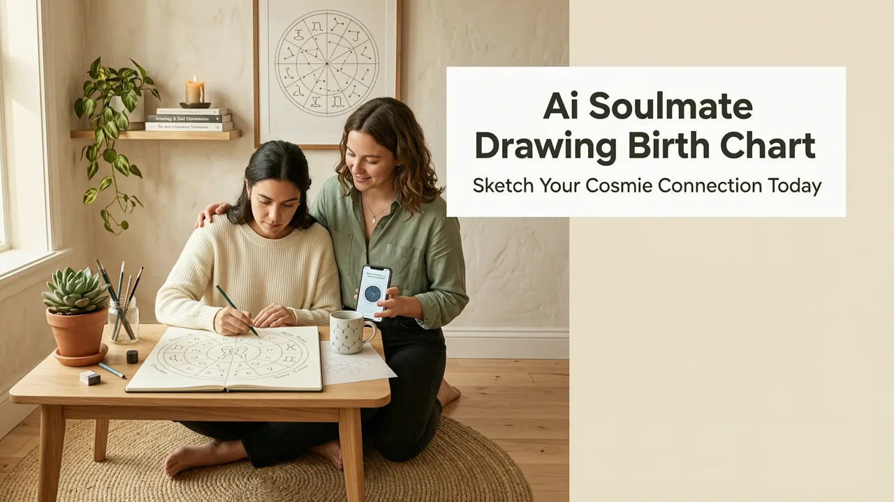 Get an AI Soulmate Drawing Birth Chart Sketch Today