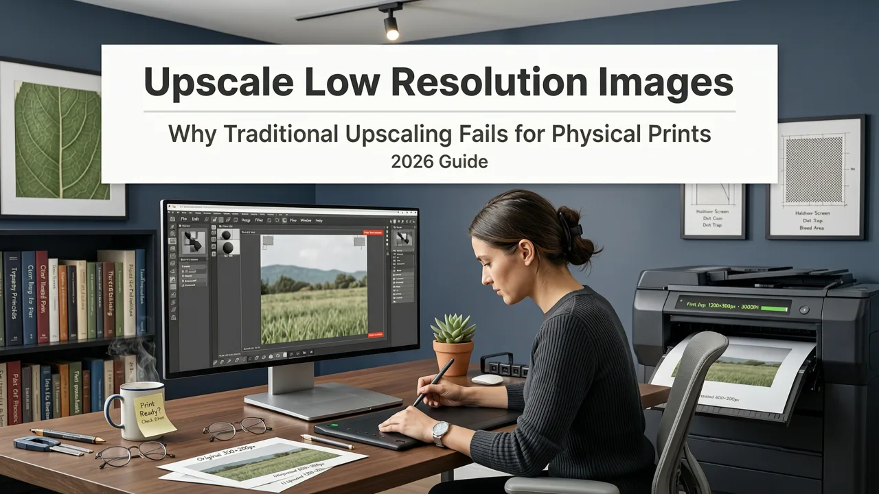 How to Upscale Low Resolution Images for Print (2026 Guide)