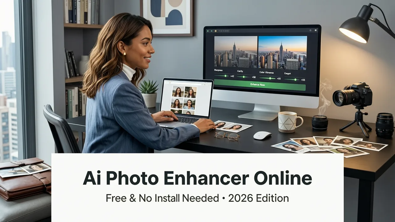 Featured image for AI Photo Enhancer Online — Free & No Install Needed (2026)