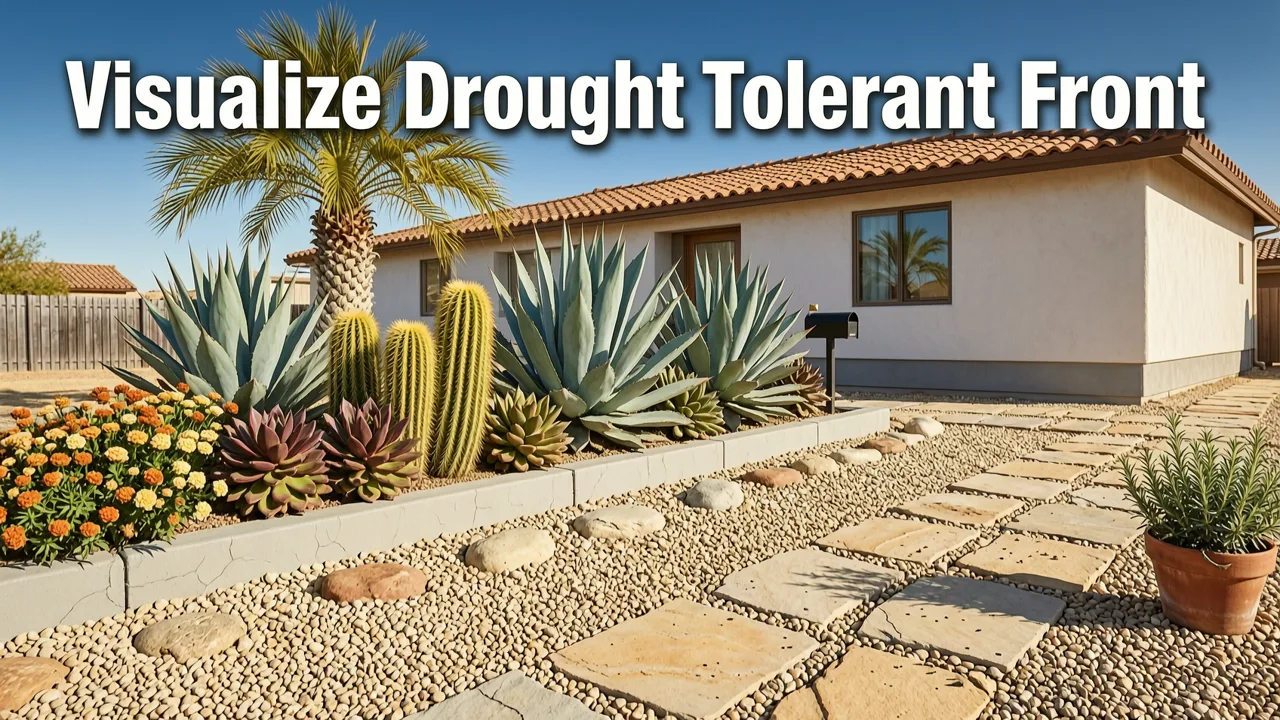 How to Visualize Drought Tolerant Front Yard Ideas Using AI - drought tolerant front yard ideas