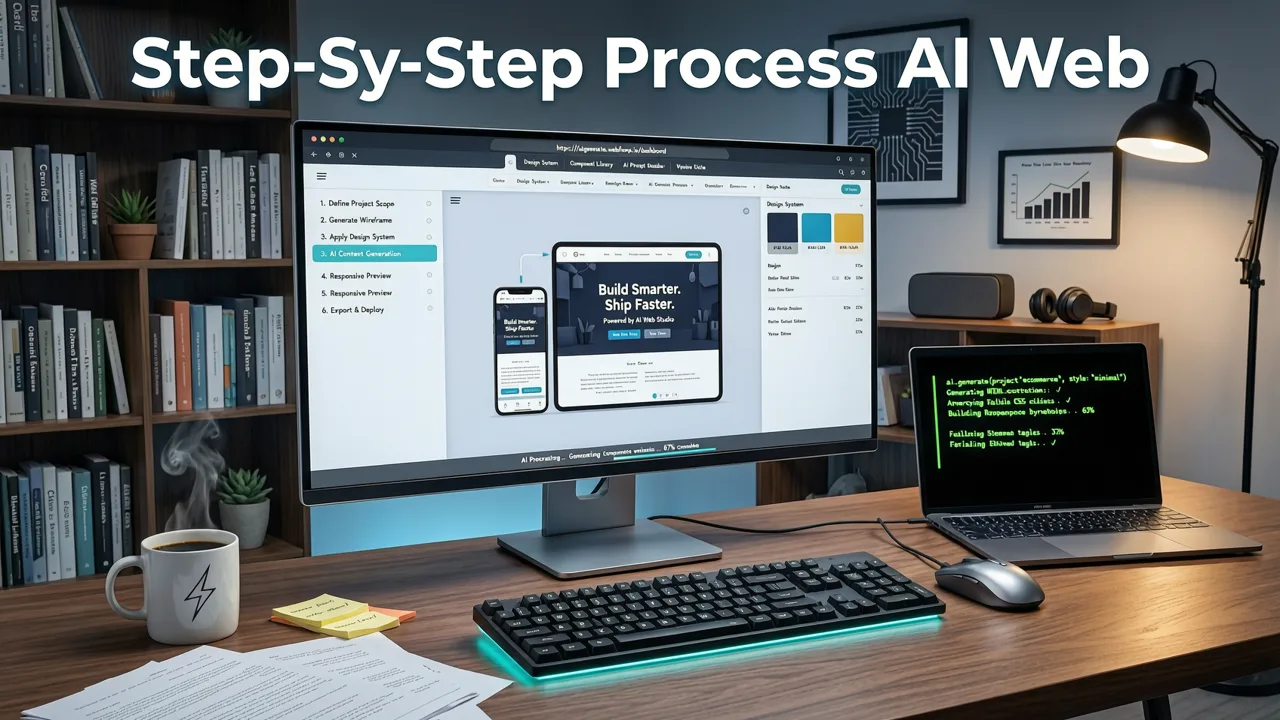 The Step-by-Step Process of AI Web Generation - create a website with ai prompt