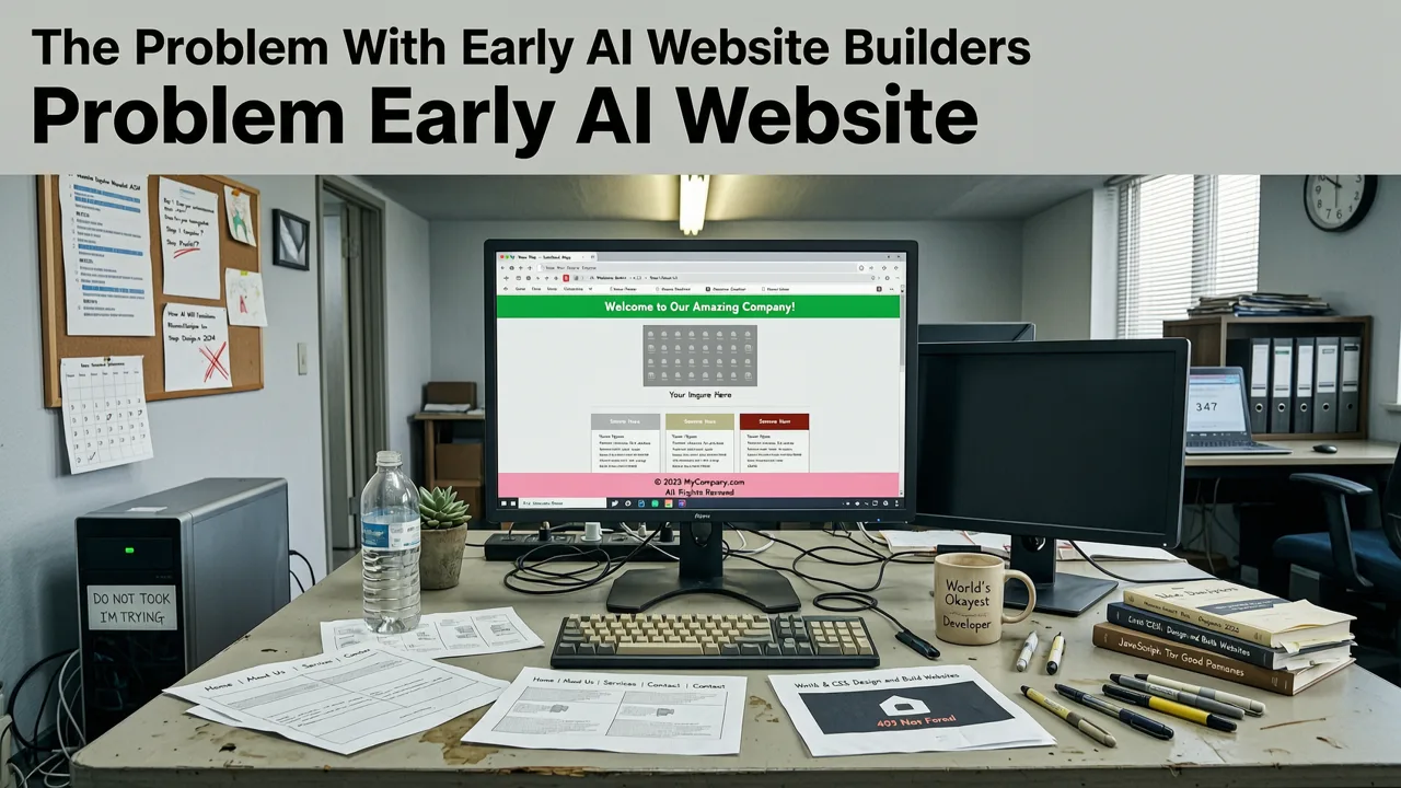 The Problem With Early AI Website Builders - build a nextjs site with ai