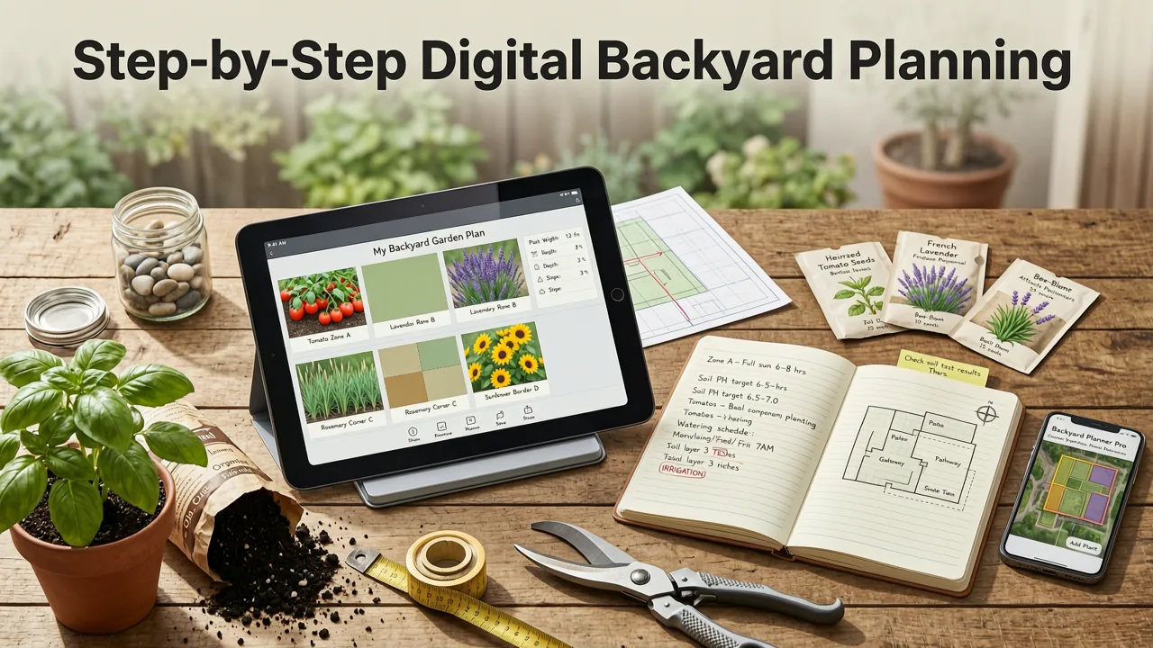 Step-by-Step Guide to Digital Backyard Planning - upload photo to design backyard