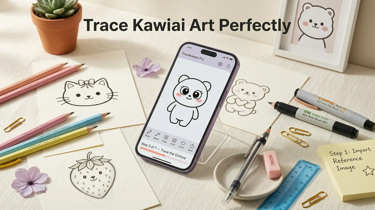 How to Trace Kawaii Art Perfectly Using Your Phone in 2026 - cute kawaii drawing ideas for sketchbook