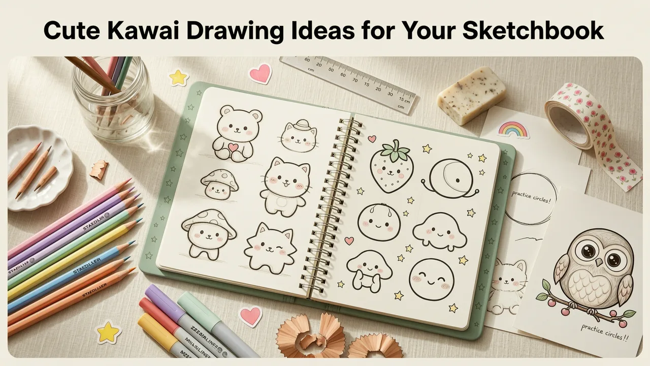 25 Cute Kawaii Drawing Ideas for Your Sketchbook - cute kawaii drawing ideas for sketchbook