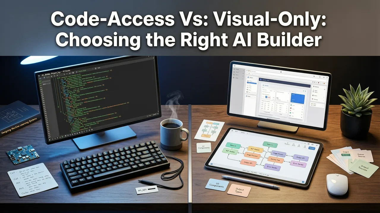 Code-Access vs. Visual-Only: Choosing the Right AI Builder - generate tailwind css with ai