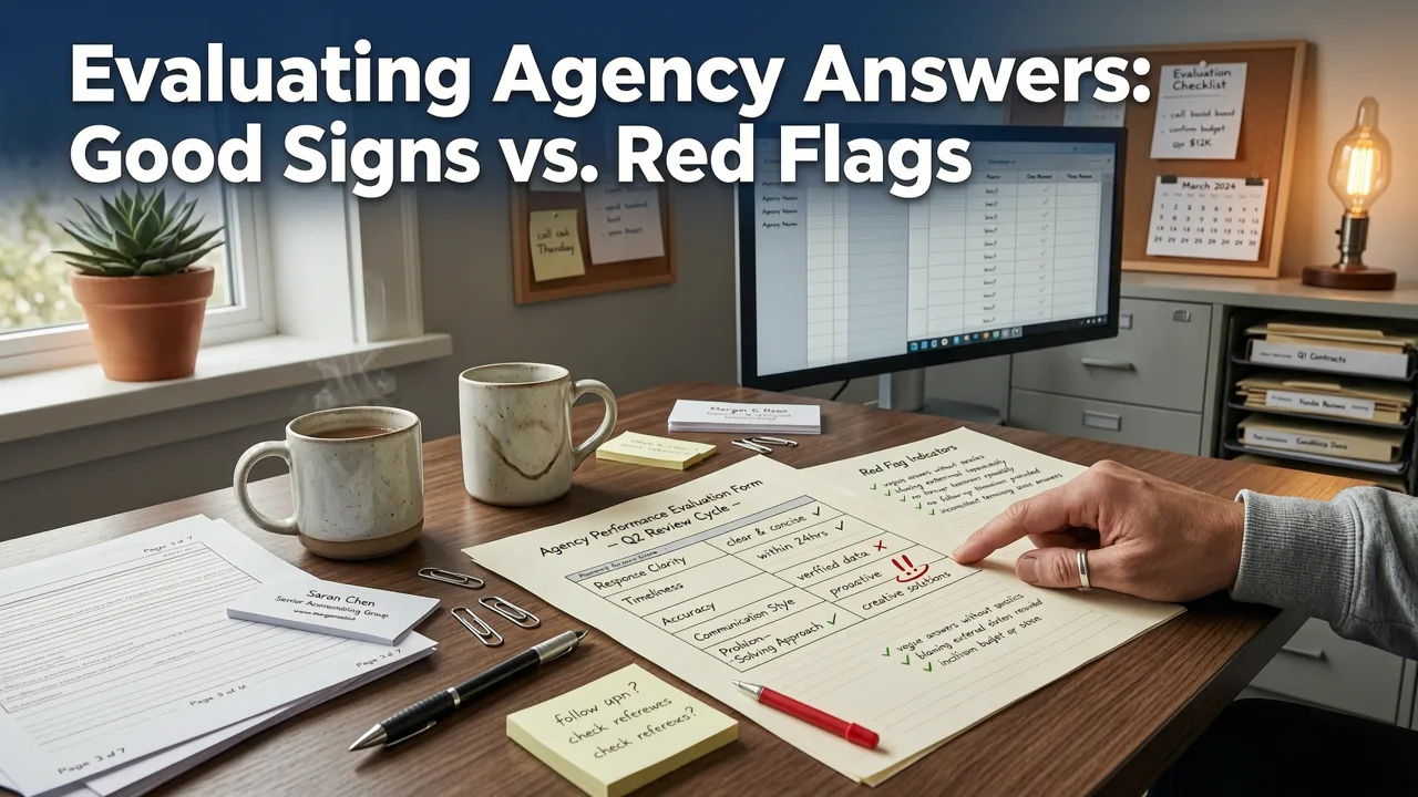 Evaluating Agency Answers: Good Signs vs. Red Flags - questions to ask an seo agency