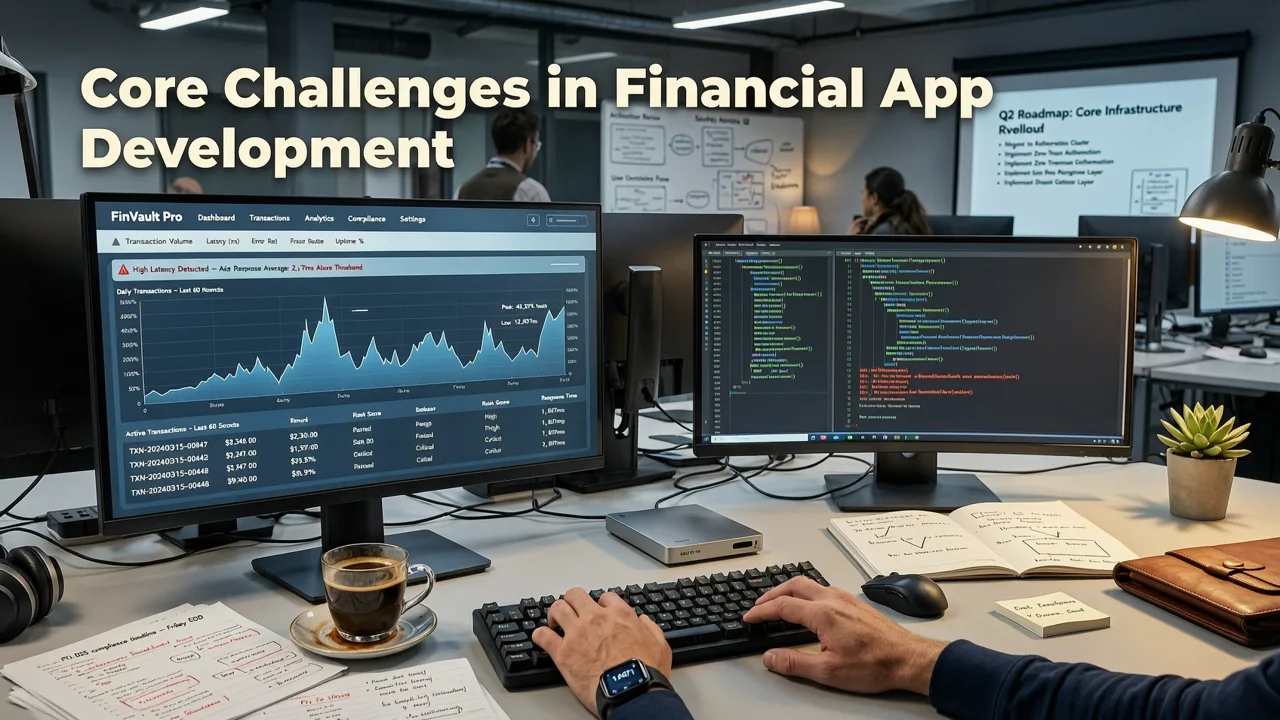 Core Challenges in Financial App Development - fintech mobile app development company