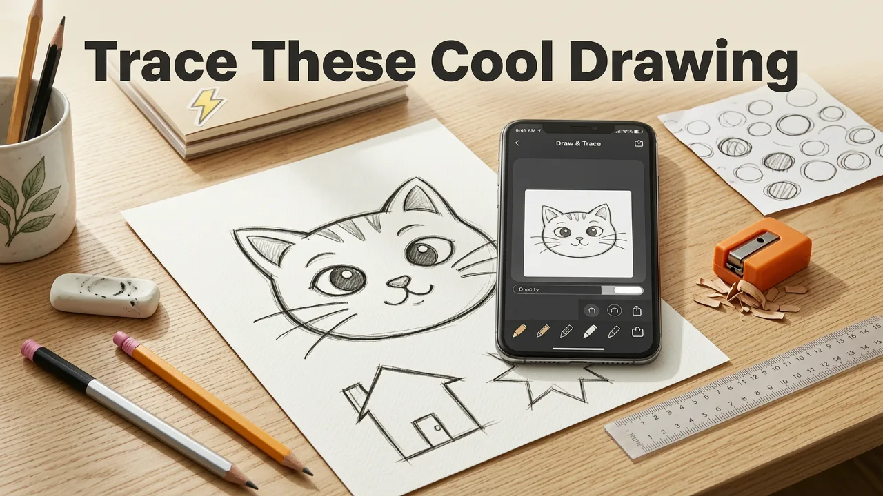 How to Trace These Cool Drawing Ideas to Trace Using Your Phone - cool drawing ideas to trace