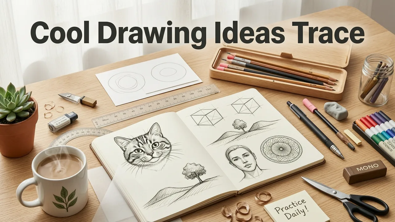 50 Cool Drawing Ideas to Trace for Beginners - cool drawing ideas to trace