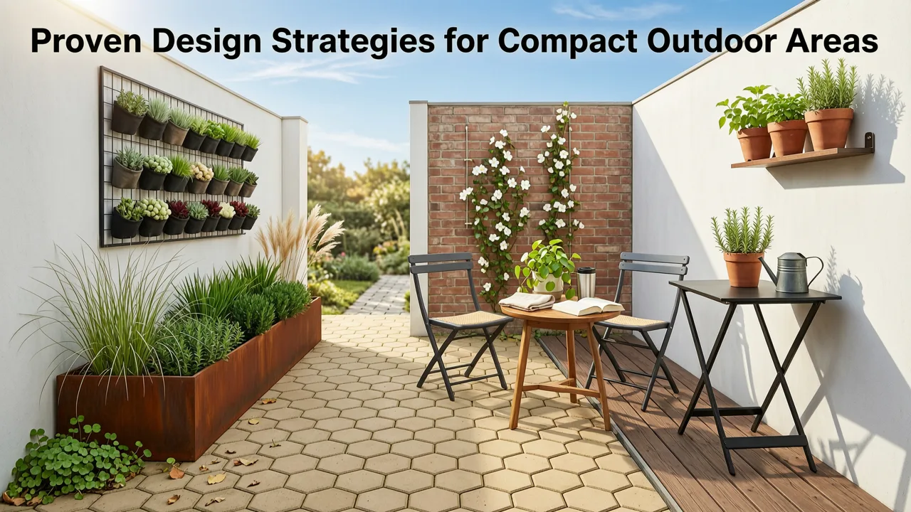 5 Proven Design Strategies for Compact Outdoor Areas - visual garden plans small spaces