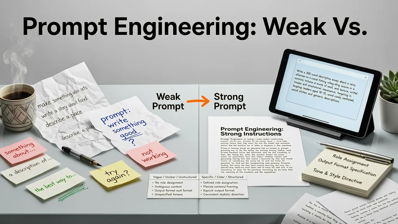 Prompt Engineering: Weak vs. Strong Instructions - how to use ai coding assistant