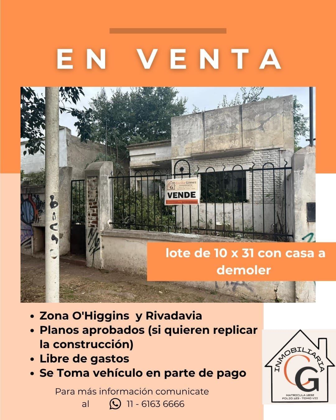 lote en O'Higgins 38, , Tandil en venta a USD 50.000